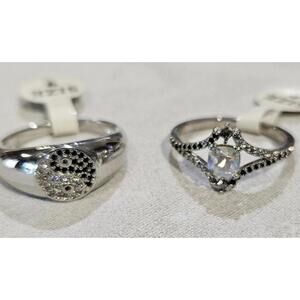 Fragrant Jewels Yin Yang Ring Set Of Two NWT Size 9